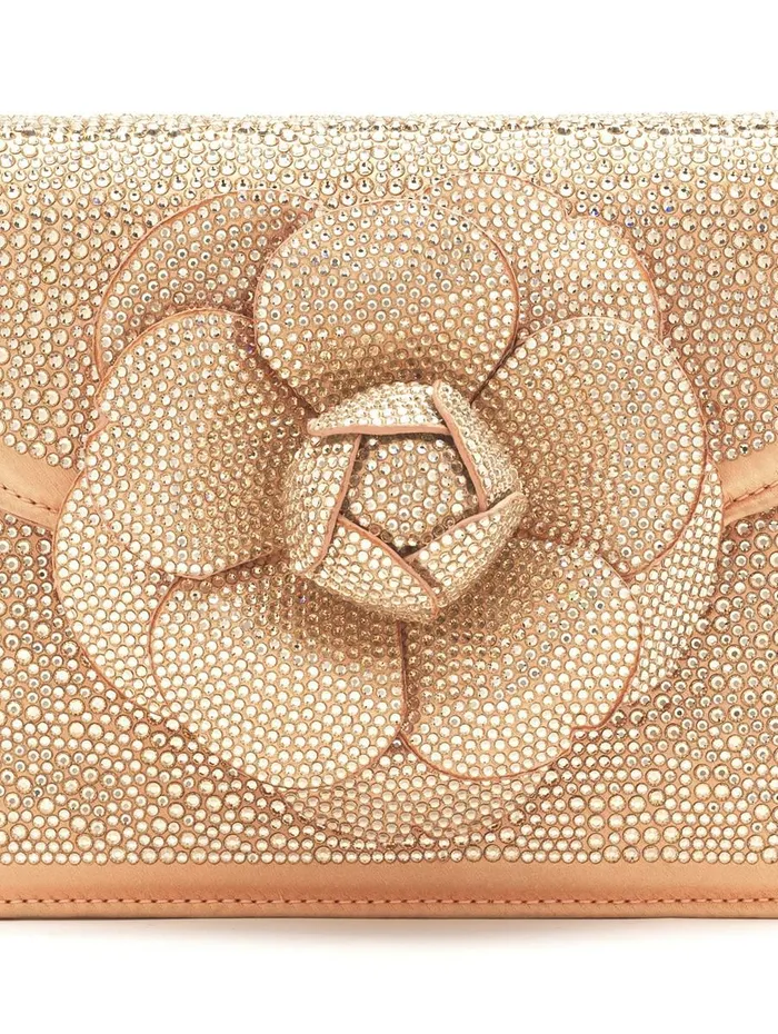 Women Handbags Oscar De La Renta Pav Crystal Mini TRO Bag Peach Women Handbags Oscar De La Renta Pav Crystal Mini TRO Bag Peach