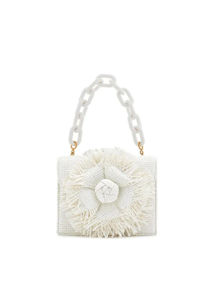 Women Handbags Oscar De La Renta Woven Raffia Mini TRO Bag White Women Handbags Oscar De La Renta Woven Raffia Mini TRO Bag White