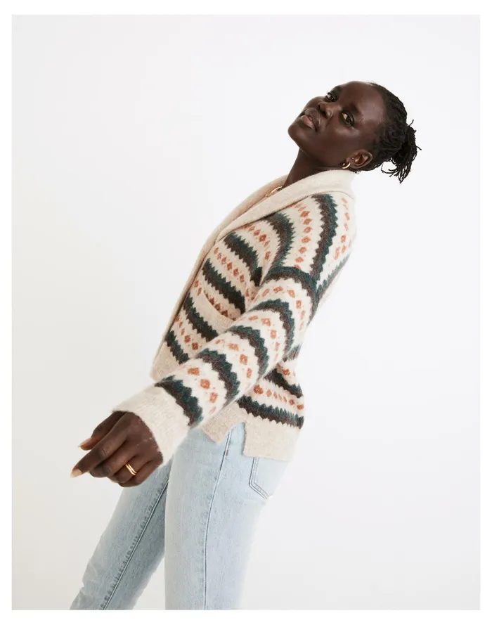 Women Harland Fair Isle Cardigan Sweater Heather Biscuit Madewell Sweaters Women Harland Fair Isle Cardigan Sweater Heather Biscuit Madewell Sweaters