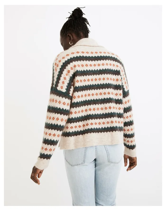 Women Harland Fair Isle Cardigan Sweater Heather Biscuit Madewell Sweaters Women Harland Fair Isle Cardigan Sweater Heather Biscuit Madewell Sweaters