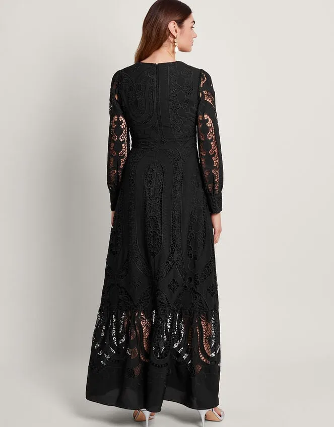 Women Harlow Lace Maxi Dress Black Monsoon Occasionwear