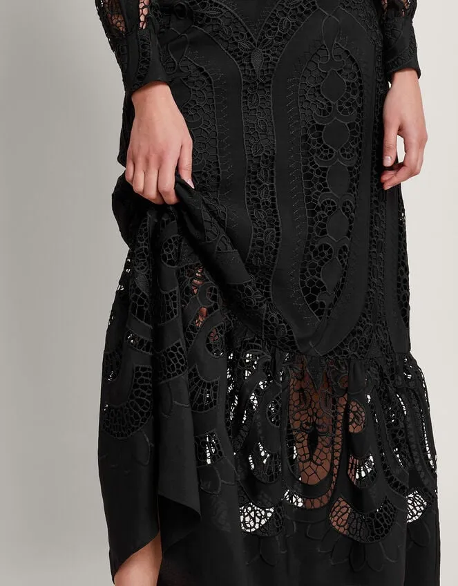 Women Harlow Lace Maxi Dress Black Monsoon Occasionwear