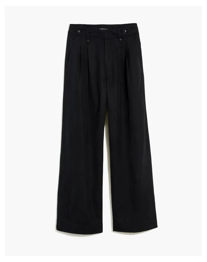 Women Harlow Wide Leg Pants True Black Madewell Pants Women Harlow Wide Leg Pants True Black Madewell Pants