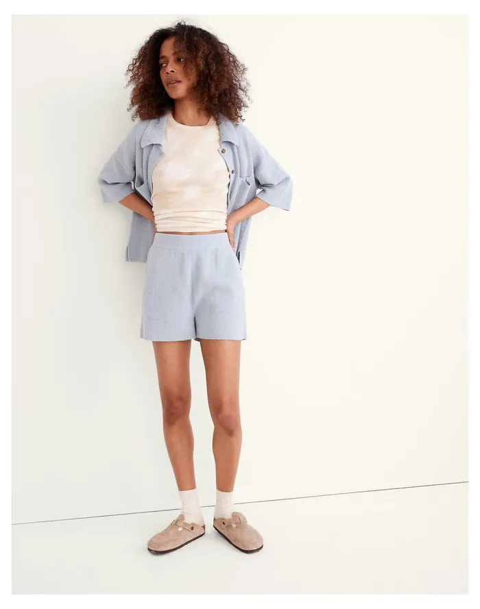 Women Holmden Sweater Shorts Dusty Pool Madewell Sweaters