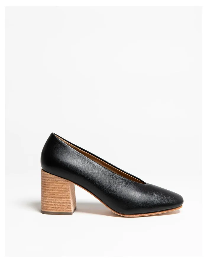 Women HUMA BLANCO Leather Salvador Pumps Coal Madewell Heels Women HUMA BLANCO Leather Salvador Pumps Coal Madewell Heels