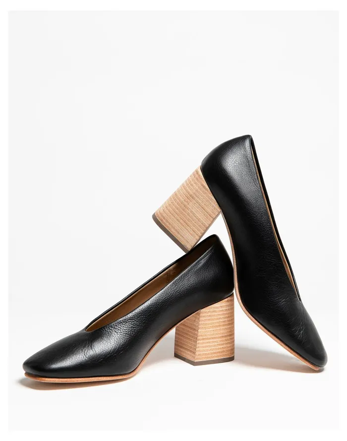 Women HUMA BLANCO Leather Salvador Pumps Coal Madewell Heels Women HUMA BLANCO Leather Salvador Pumps Coal Madewell Heels
