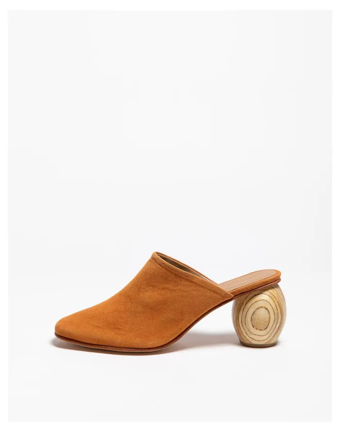Women HUMA BLANCO Suede Tulisa Mules Rust Madewell Heels