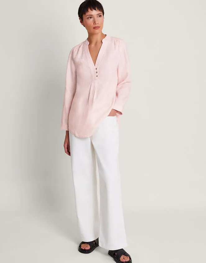 Women India Linen Shirt Pink Monsoon Tops and Blouses