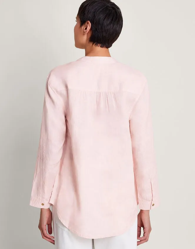 Women India Linen Shirt Pink Monsoon Tops and Blouses