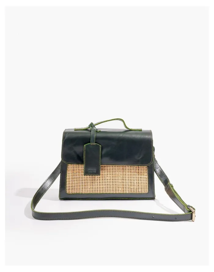 Women INN Studios Cruz Satchel Sling Forest Green Madewell Crossbody Bags