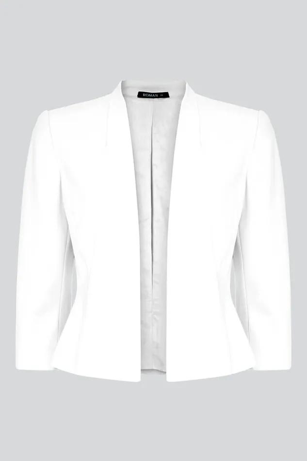 Women Ivory 34 Sleeve Rochette Jacket Roman Occasionwear
