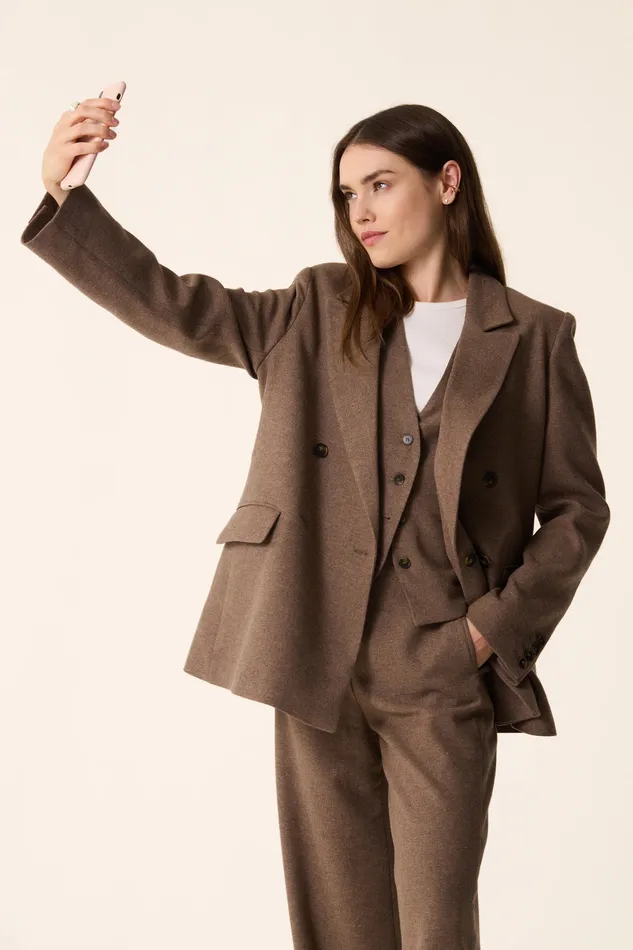 Women Jacket Rosie Marmotte Veste Laine Beige Des Petits Hauts Coats and Jackets