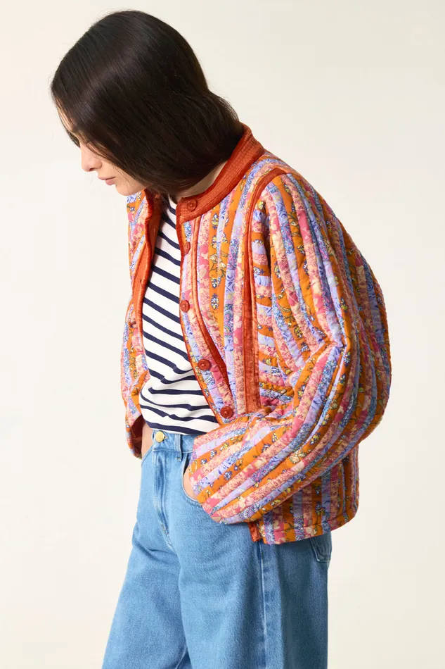 Women Jacket Yogi Meli Veste Rayonne Multicolore Des Petits Hauts Coats and Jackets