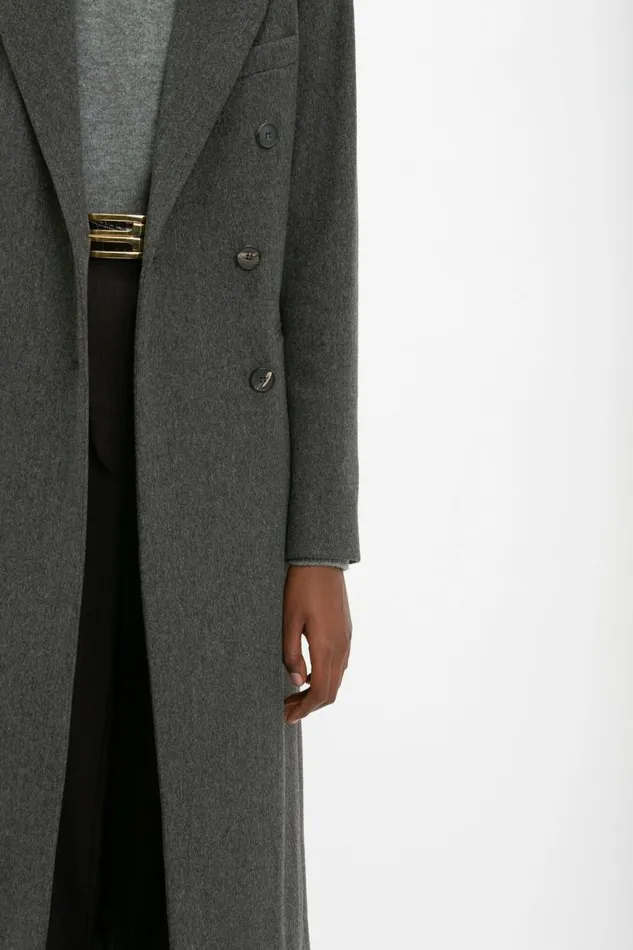 Women Jackets and Coats Victoria Beckham Tailored Slim Coat In Grey Melange