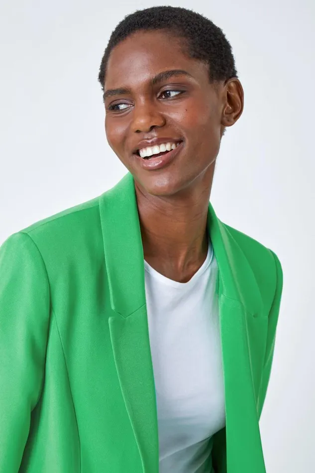 Women Jade Longline Blazer Jacket Roman Occasionwear