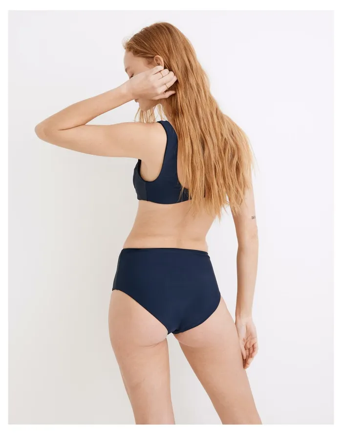 Women Jade Swim Bound High Waist Bikini Bottom Navy Madewell Swim Women Jade Swim Bound High Waist Bikini Bottom Navy Madewell Swim