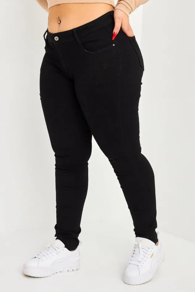 Women Jean Noir Us Dcoup Black Brentiny Paris See Everything