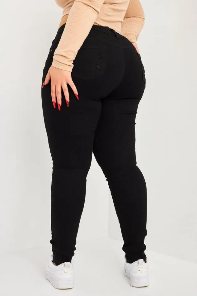 Women Jean Noir Us Dcoup Black Brentiny Paris See Everything