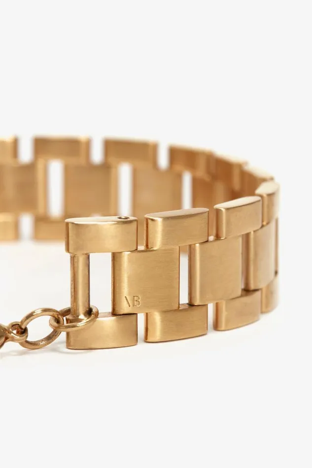 Women Jewellery Victoria Beckham Chain Wrap Necklace In Brushed Gold