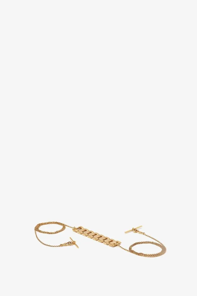 Women Jewellery Victoria Beckham Chain Wrap Necklace In Brushed Gold