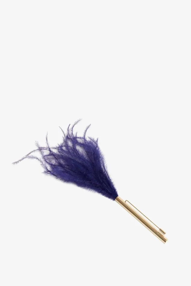 Women Jewellery Victoria Beckham Feather Brooch In Purple