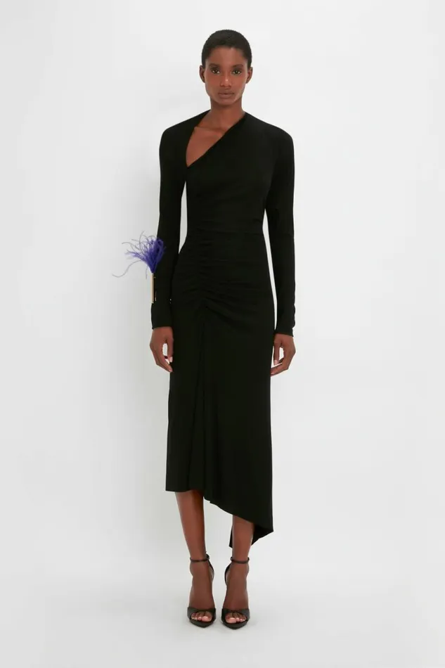 Women Jewellery Victoria Beckham Feather Brooch In Purple