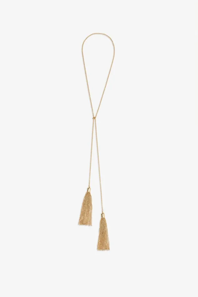 Women Jewellery Victoria Beckham Tassel Necklace In Gold