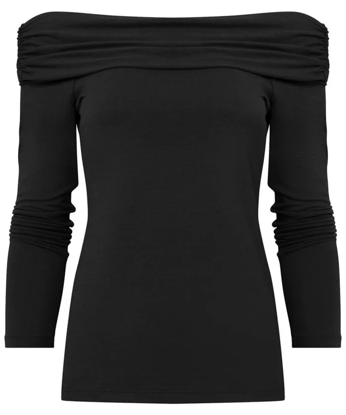 Women Joe Browns Bardot Jersey Top Blackorange Women Joe Browns Bardot Jersey Top Blackorange