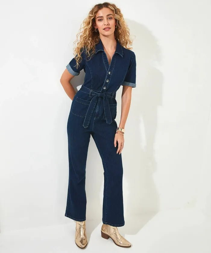 Women Joe Browns Dixie Denim Jumpsuit Blue Women Joe Browns Dixie Denim Jumpsuit Blue