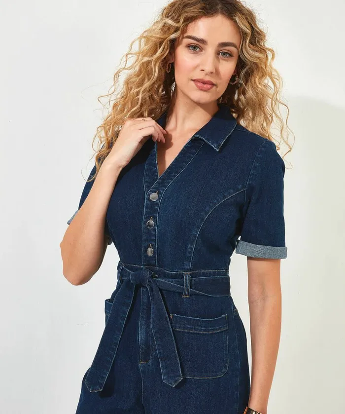 Women Joe Browns Dixie Denim Jumpsuit Blue Women Joe Browns Dixie Denim Jumpsuit Blue