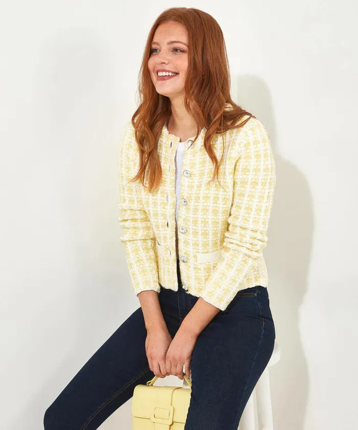 Women Joe Browns Elegant Eloise Cardigan Yellow