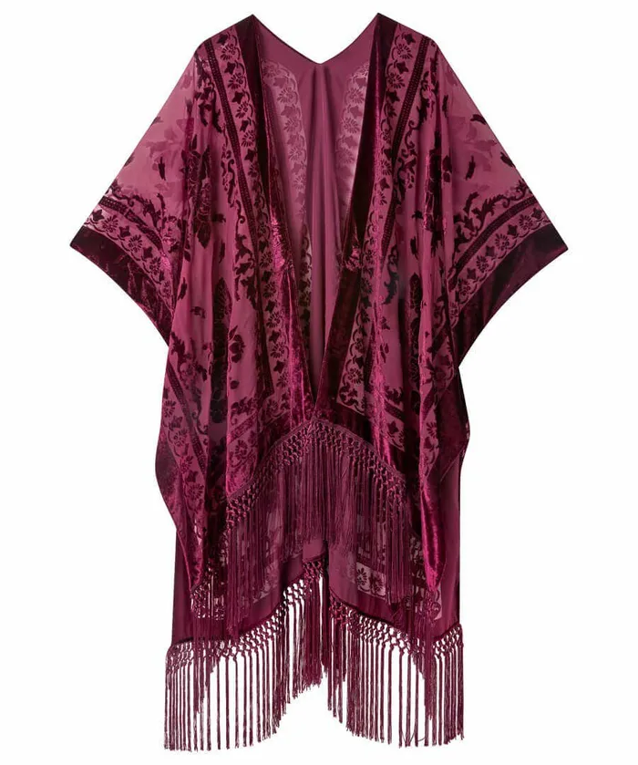 Women Joe Browns Evening Song Devore Kimono Wine Women Joe Browns Evening Song Devore Kimono Wine