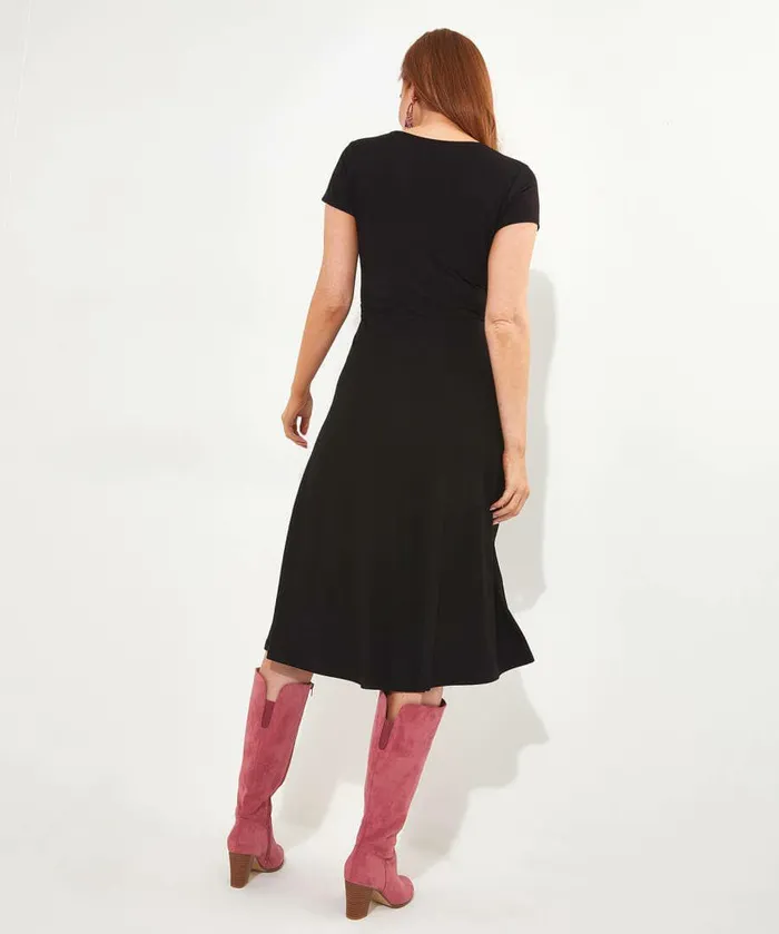 Women Joe Browns Jenna Wrap Dress Cobaltblack Women Joe Browns Jenna Wrap Dress Cobaltblack