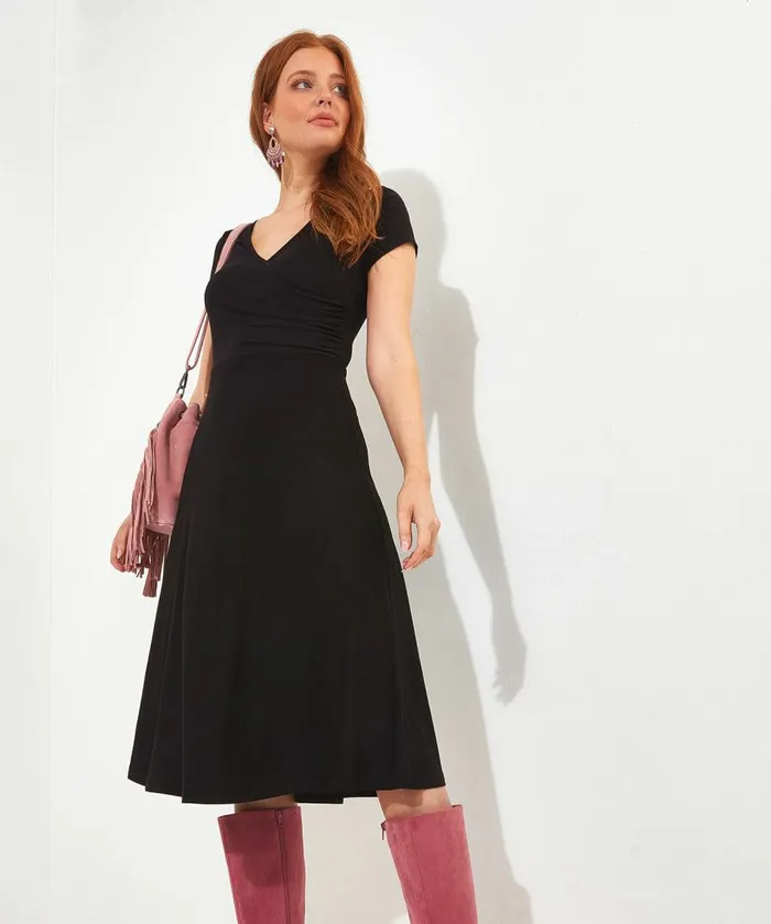 Women Joe Browns Jenna Wrap Dress Cobaltblack Women Joe Browns Jenna Wrap Dress Cobaltblack