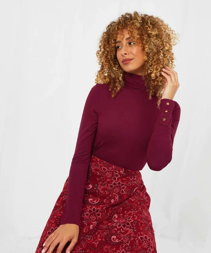 Women Joe Browns Jersey Roll Neck Top Blackberryorangewinter White Women Joe Browns Jersey Roll Neck Top Blackberryorangewinter White