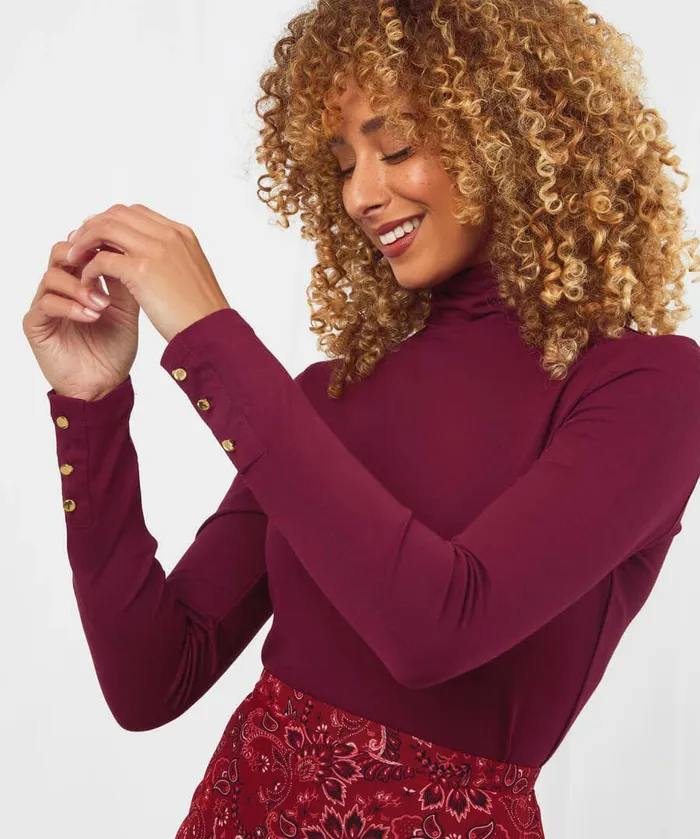 Women Joe Browns Jersey Roll Neck Top Blackberryorangewinter White Women Joe Browns Jersey Roll Neck Top Blackberryorangewinter White