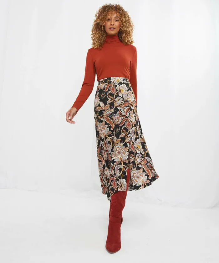 Women Joe Browns Jersey Roll Neck Top Blackberryorangewinter White Women Joe Browns Jersey Roll Neck Top Blackberryorangewinter White