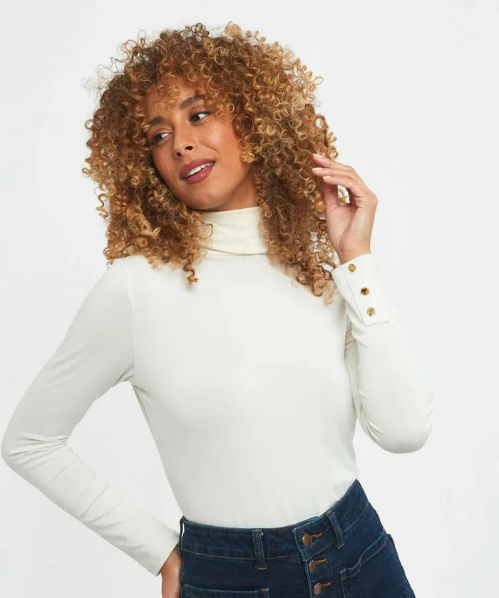 Women Joe Browns Jersey Roll Neck Top Blackberryorangewinter White Women Joe Browns Jersey Roll Neck Top Blackberryorangewinter White