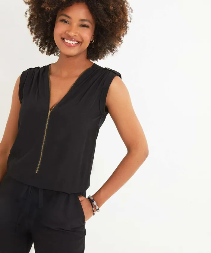 Women Joe Browns Loren Zip Jumpsuit Black Women Joe Browns Loren Zip Jumpsuit Black