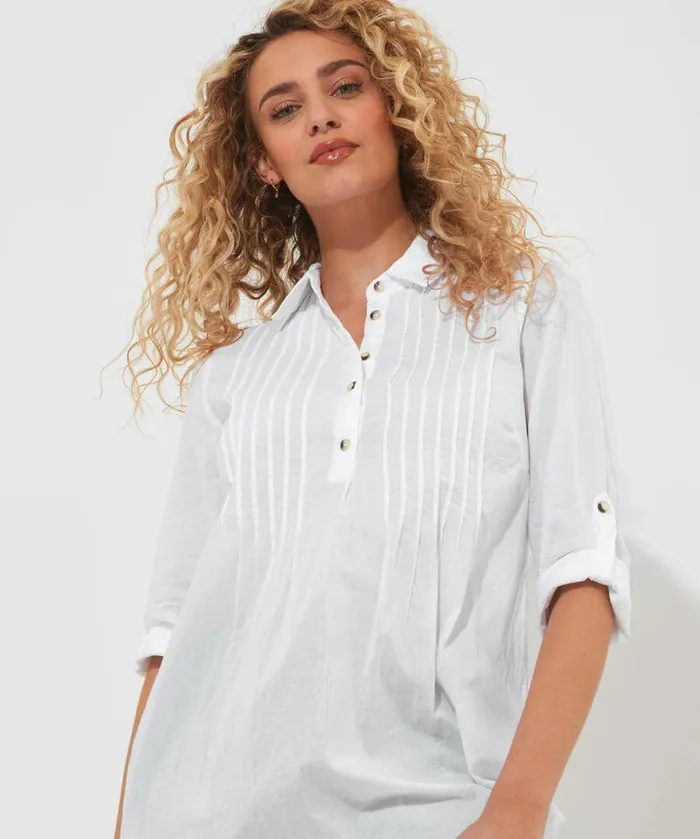 Women Joe Browns Simon039s Summer Longline Blouse White Women Joe Browns Simon039s Summer Longline Blouse White