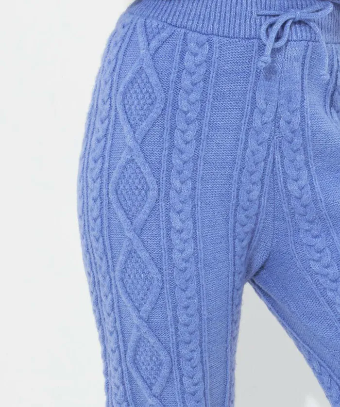 Women Joe Browns Sloe Joes Cable Knit Trousers Blue Women Joe Browns Sloe Joes Cable Knit Trousers Blue