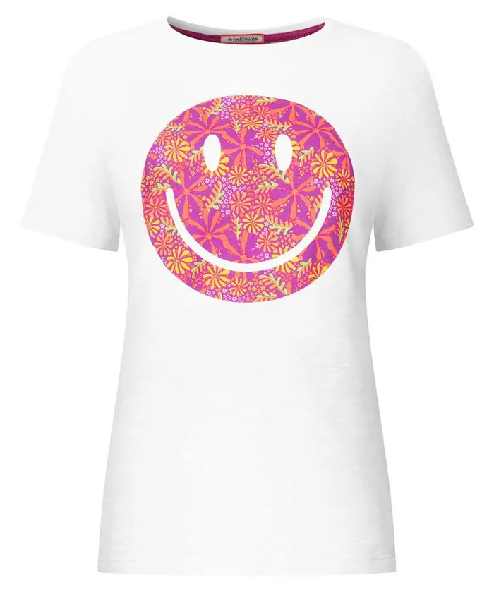 Women Joe Browns Smiley Graphic Tee White Women Joe Browns Smiley Graphic Tee White