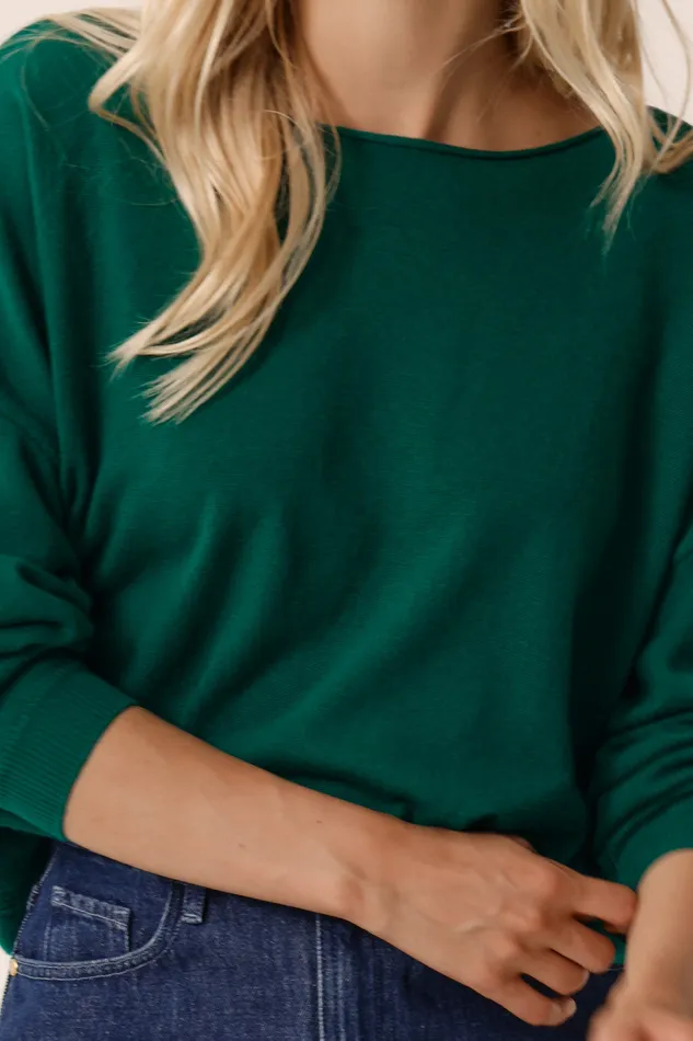 Women Jumper Aragone Toundra Pull Laine Mrinos Vert Fonc Des Petits Hauts Jumpers and Cardigans