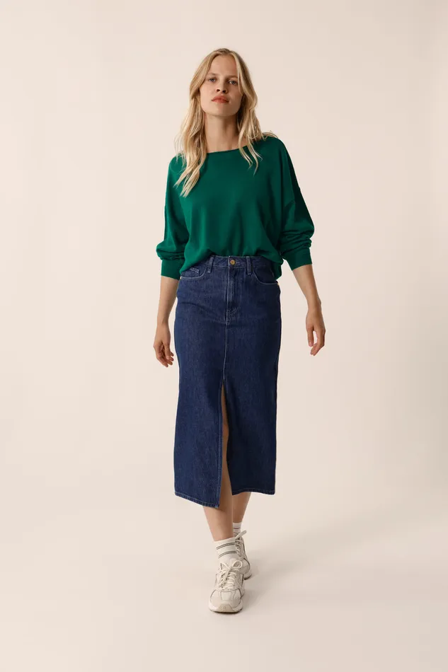 Women Jumper Aragone Toundra Pull Laine Mrinos Vert Fonc Des Petits Hauts Jumpers and Cardigans