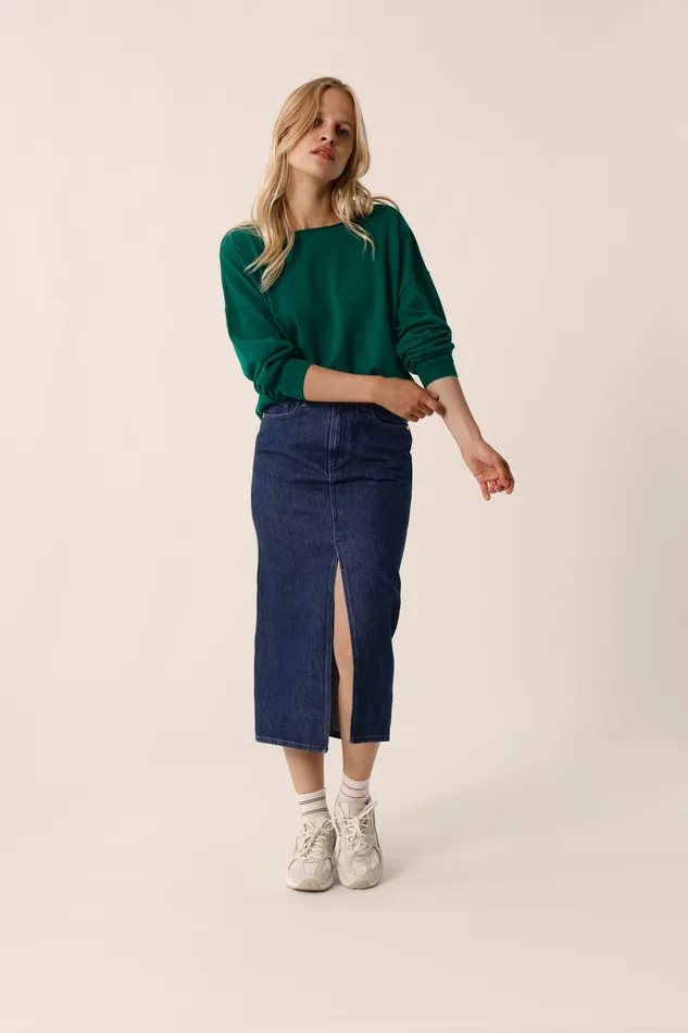 Women Jumper Aragone Toundra Pull Laine Mrinos Vert Fonc Des Petits Hauts Jumpers and Cardigans
