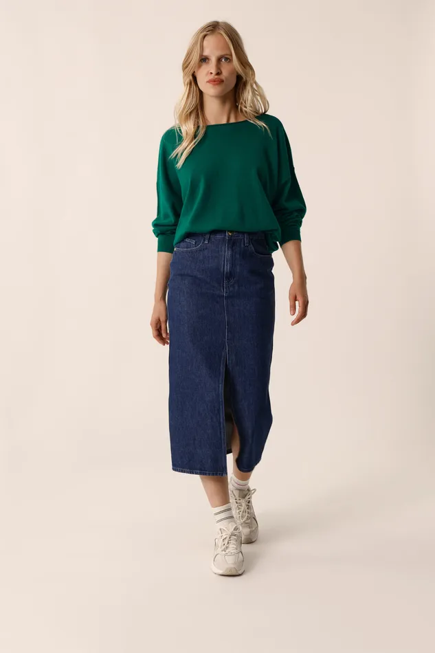 Women Jumper Aragone Toundra Pull Laine Mrinos Vert Fonc Des Petits Hauts Jumpers and Cardigans