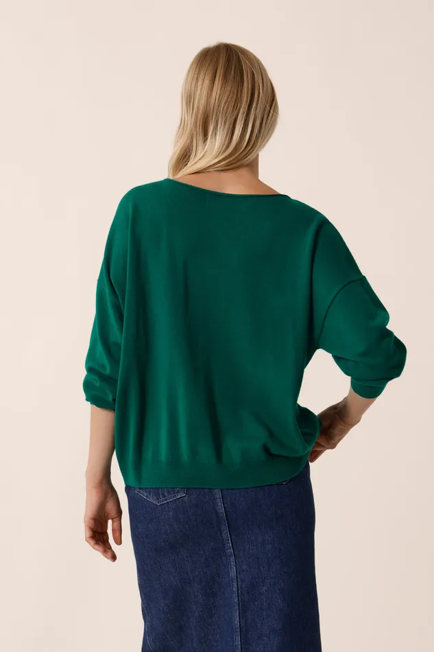 Women Jumper Aragone Toundra Pull Laine Mrinos Vert Fonc Des Petits Hauts Jumpers and Cardigans