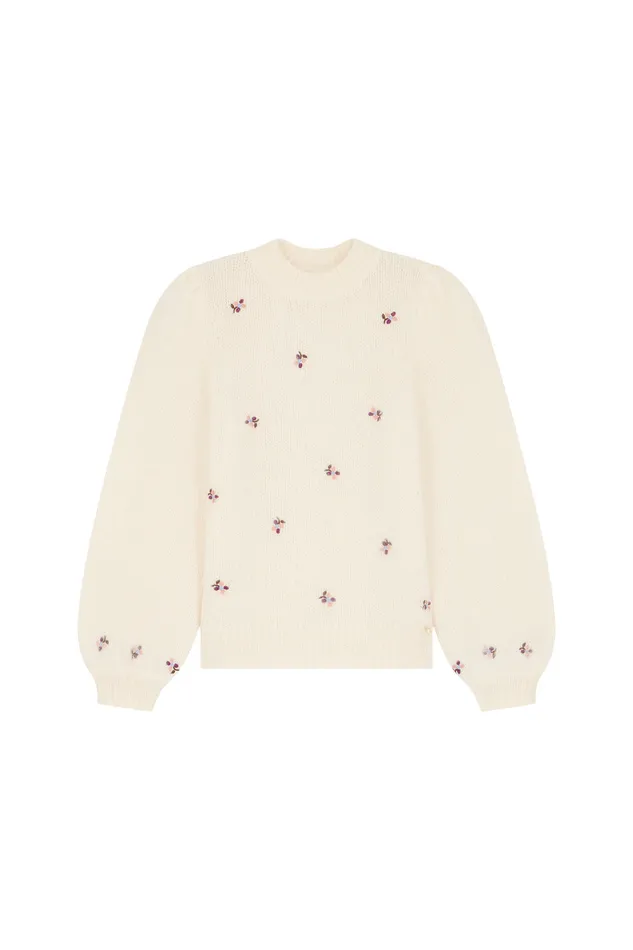Women Jumper Bouda Creme Pull Laine Mrinos Blanc Crme Des Petits Hauts Jumpers and Cardigans
