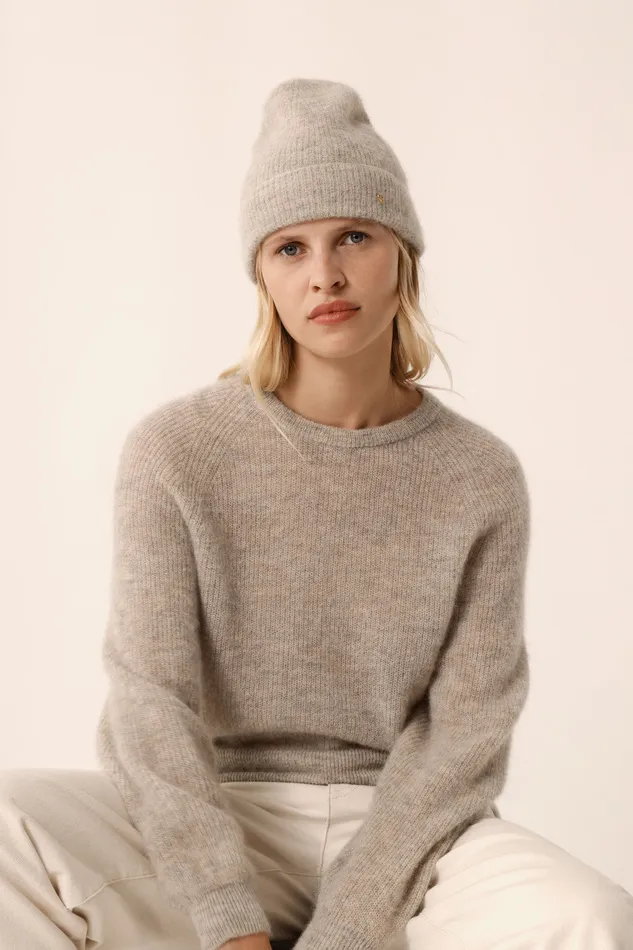 Women Jumper Carlos Granite Pull Super Mohair Gris Chin Des Petits Hauts Jumpers and Cardigans
