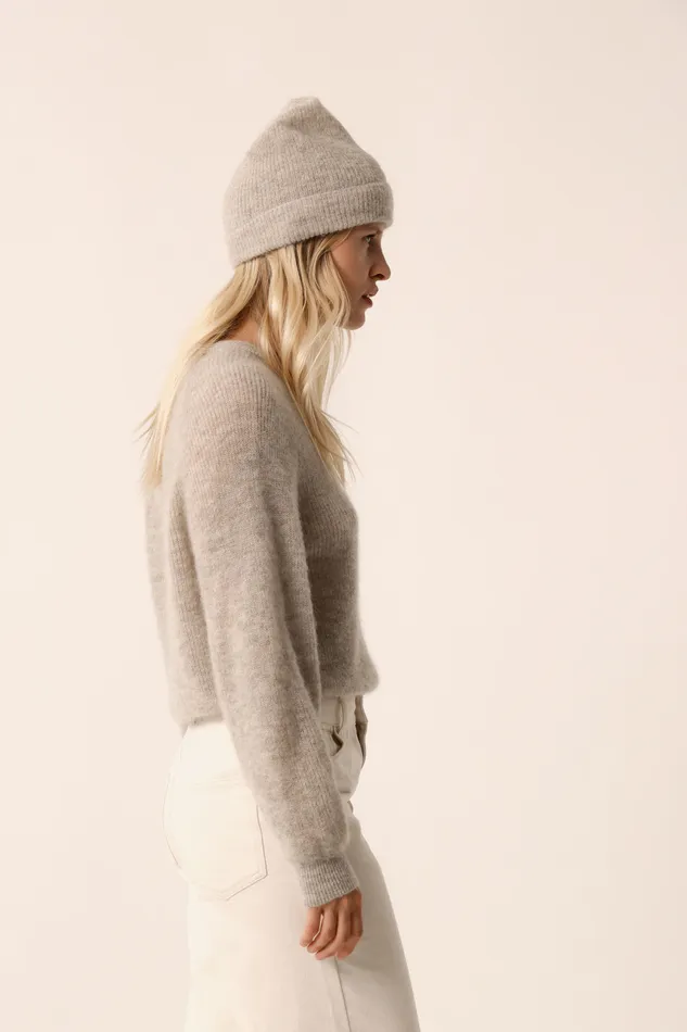 Women Jumper Carlos Granite Pull Super Mohair Gris Chin Des Petits Hauts Jumpers and Cardigans
